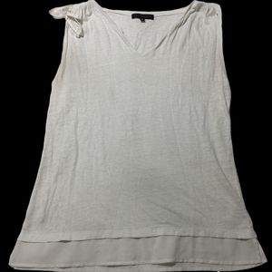 COPY - Sanctuary White Linen Sleeveless V-neck Top